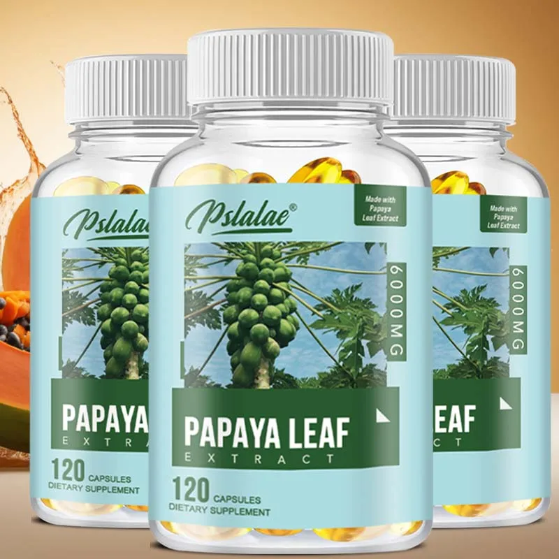 Papaya Leaf Extract Capsules - Platelets, Bone Marrow, Immune Support, Improve Digestive Function - 120 Capsules