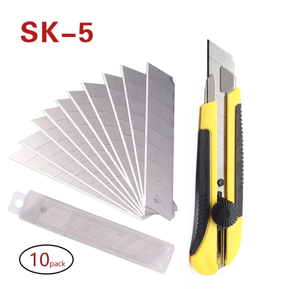 25MM Heavy Duty Utility Knife,Box Cutter SK-5 Retract Blades, Snap-Off Cutters with Rubber Grip for Cardboard, Boxes,DIY Crafts