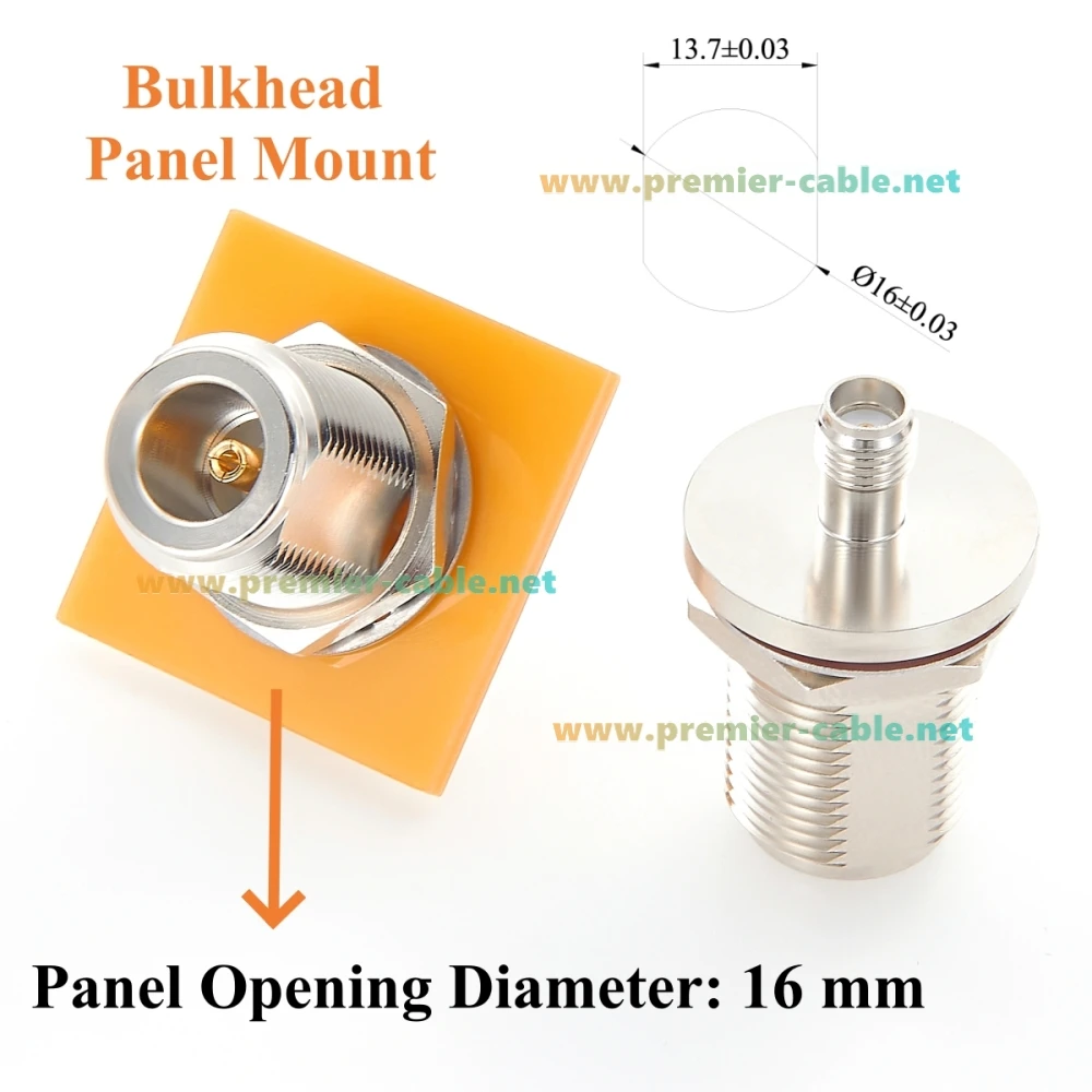 N-Buchse auf SMA-Buchse Adapter, Schottwandmontage, 50 Ohm, verlustarmer N-zu-SMA-HF-Koaxialstecker für Antennen, WLAN, 4G/5G LTE – Detail 2