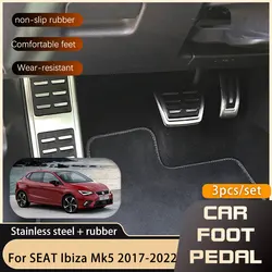 AT MT Car Foot Pedal For SEAT Ibiza Mk5 2017 2018 2019 2020 2021 2022 Gas Brake Restfoot No Drilling Pedal Cover Part ​Protector