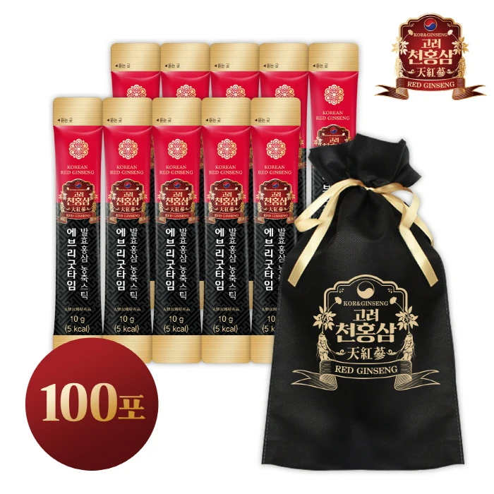 100 fermented red ginseng concentrated sticks of red ginseng in Korea