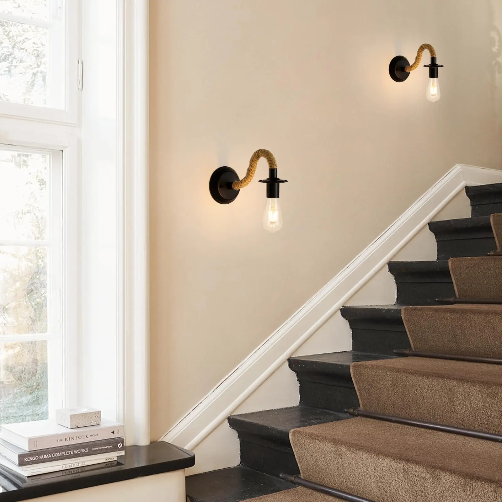 

Black Wall Sconces Light, 2pcs Industrial Farmhouse Wall Light Fixtures E26 (Bulb Not Included) Vintage Wall Mount Light Fixture
