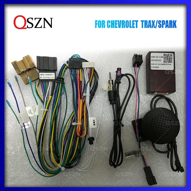 

QSZN Car radio Canbus box GM-SS-04A Adaptor Decoder For Chevrolet TRAX /Spark 2017With Wiring Harness Cable Android Stereo