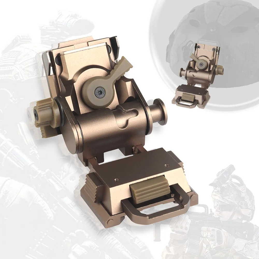 

L4G24 Tactics Helmet Mount Breakaway Base Adapters Foldable Metal PGPNVG18 /PVS15/18 Night Vision Mount for Outdoor Hunting