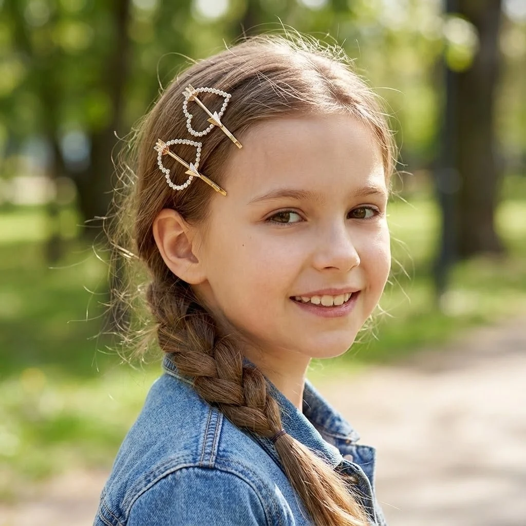 Cupid Arrow Heart Hair Clips Rhinestone Love Bobby Pins Aesthetic Hair Accessories for Women Girls Valentine's Day Gift Jewelry