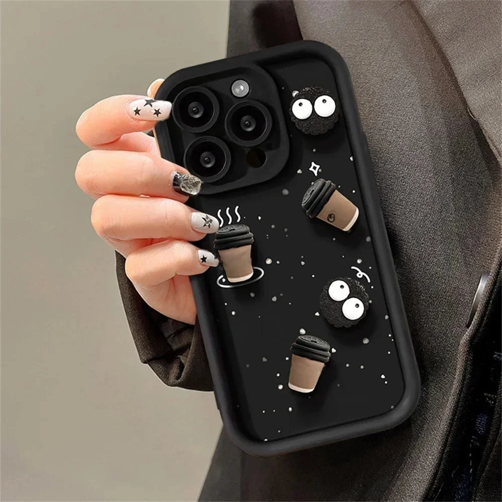 Etui na telefon Cute Fun 3D Ball Coffee do Xiaomi Poco X7 X6 F5 X3 M6 Pro Mi 14 14T 13 13T 12 12T Pro 11 Lite Shockproof Soft Cover — zdjęcie produktu 7