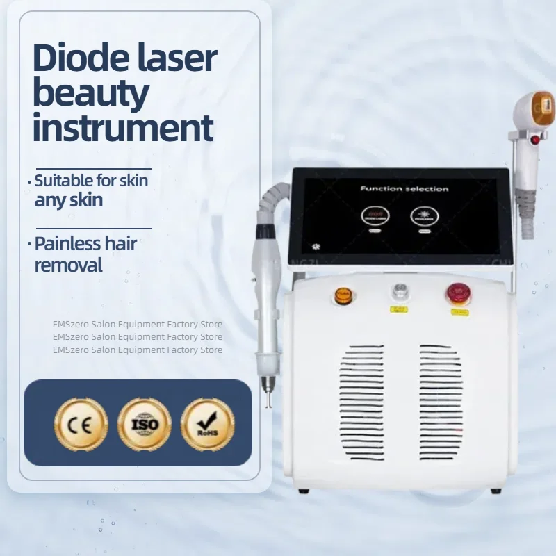 

Factory direct sales 2 in 1 Diode and Nd Yag Laser 755 808 1064nm Hair Removal Machine Portable Picoseconds Laser Tattoo Remover