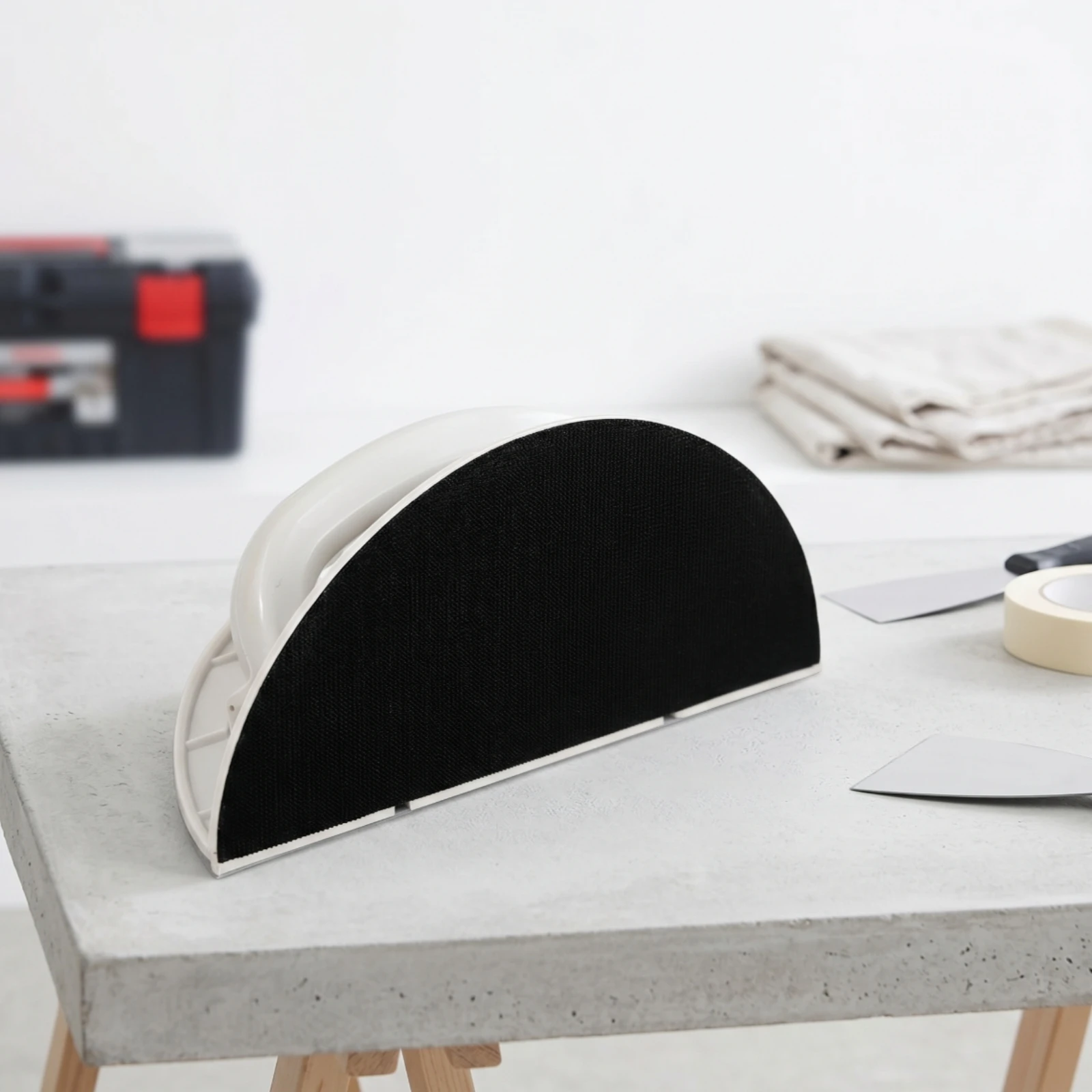 9Inch Plastic Self-Adhesive Sanding Block Inner Corner Sanding Holder Hand Sanding Pad Drywall Putty Polishing Tool