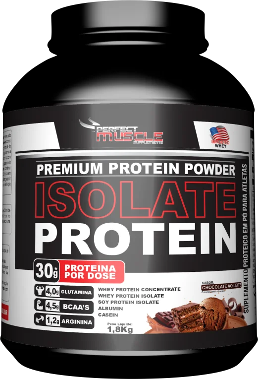 Whey Protein Powder Isolate Protein Pote 1.8 Kg - Perfect Muscle