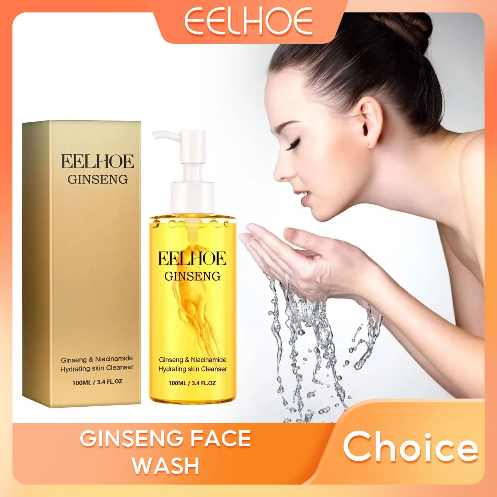 

Facial Cleanser Ginseng Extract Facial Cleansers Moisturizing Face Wash Foam Cleansing Gentle Face Cleansers Skin Care Product