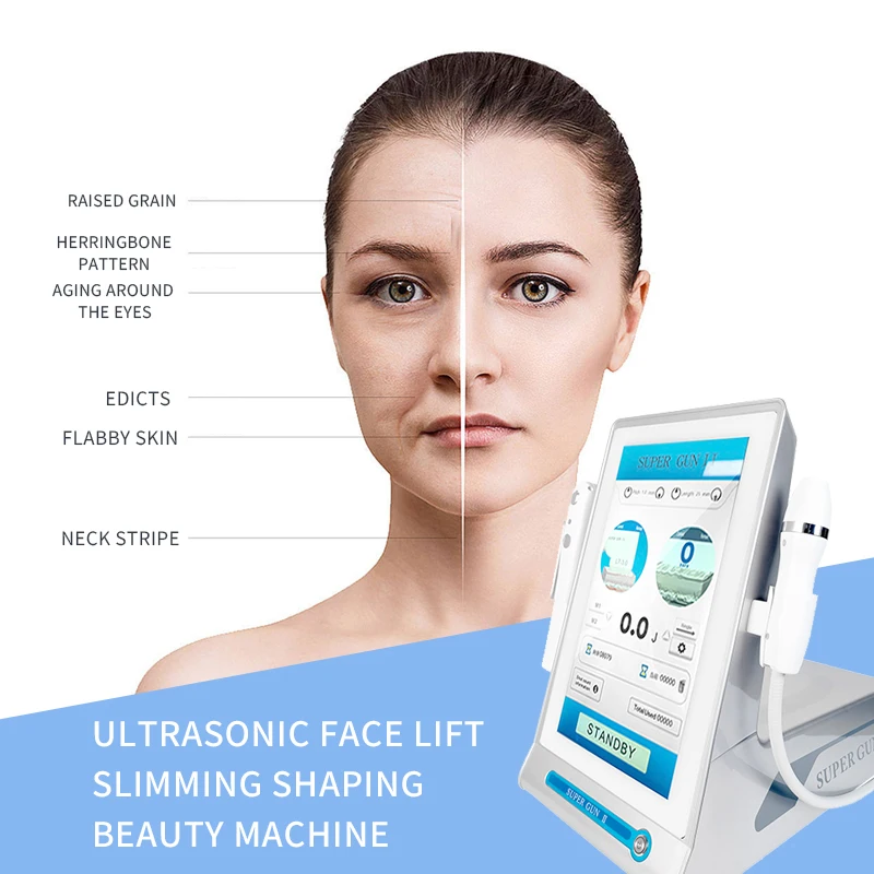 

7D Ultrasonic Skin Tightening Instrument RF Anti-aging Face Lift Fade Fine Lines Machine Without Trolley