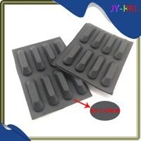 Almohadilla de goma de silicona ovalada negra, almohadilla amortiguadora para Notebook, almohadilla antideslizante para cuchillo, almohadilla para pie de perforación, 26x7x5MM