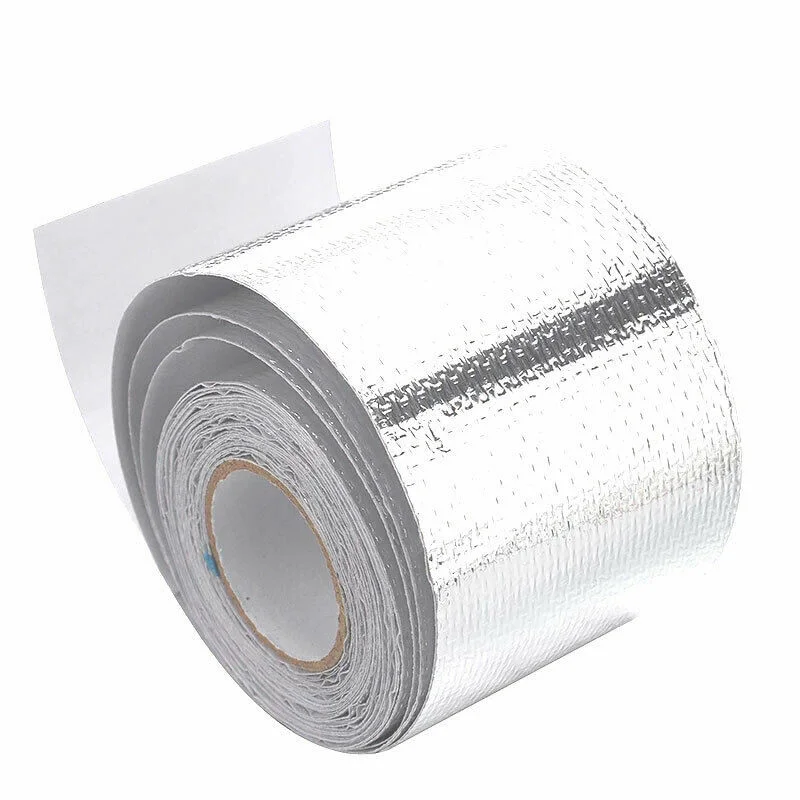 5m Exhaust Heat Tape Manifold Downpipe High Temperature Bandage Tape Silver Adhesive Tape Motorcycle Accessories