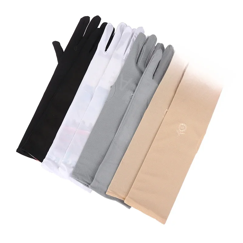 Gants de conduite anti-UV pour femmes, mitaines respirantes mi-longues, écran solaire, moufles fines commandées, printemps et été, 1 paire