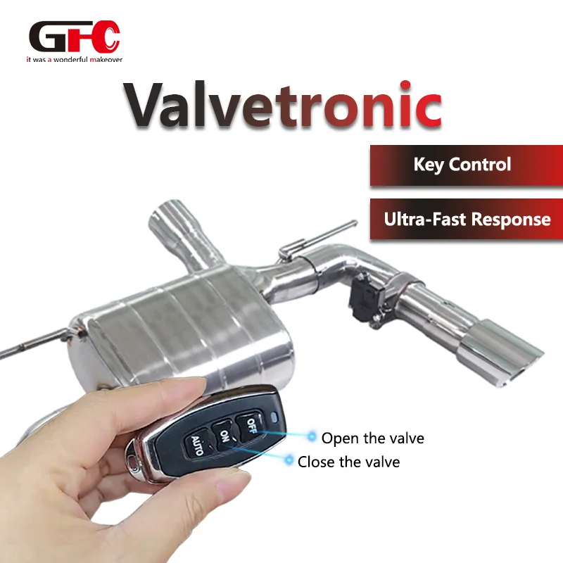 

Hot Selling GFC Axleback Exhaust for BMW 340i F30 B58 Single Drum Single Valve Swallowtail Dual Tips