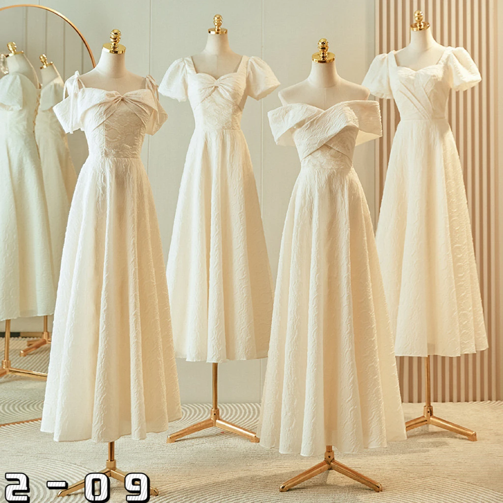 

Champagne bridesmaid dress female niche high-end sister group dress small people can wear it on weekdays