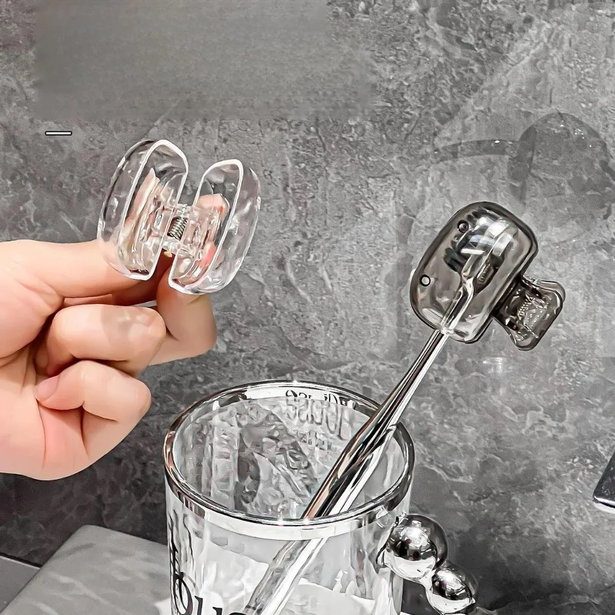 Paquet de 2 couvre-têtes de brosse à dents-étui de protection de voyage, Clip combiné de couleur pour la maison et le Camping, plastique Durable Portable