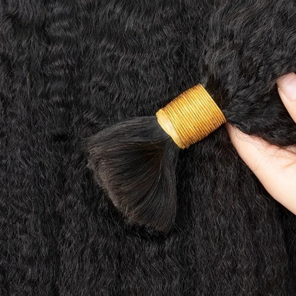 بوهو جديلة غريب مستقيم مايكرو الشعر البشري السائبة تجديل 100% شعر الإنسان غير المجهزة تمديد لا لحمة للمرأة اللون الطبيعي #5