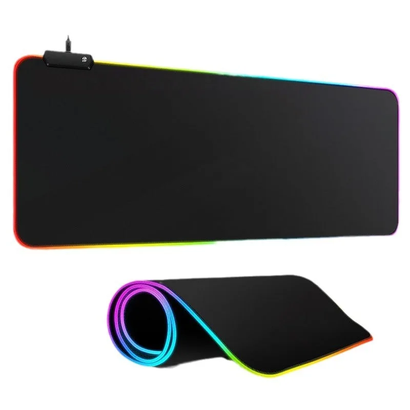 Mouse Pad Gamer Iluminado led Rgb Grande 80 cm por 30 com Mousepad gamer Led com em volta superficie speed para jogos