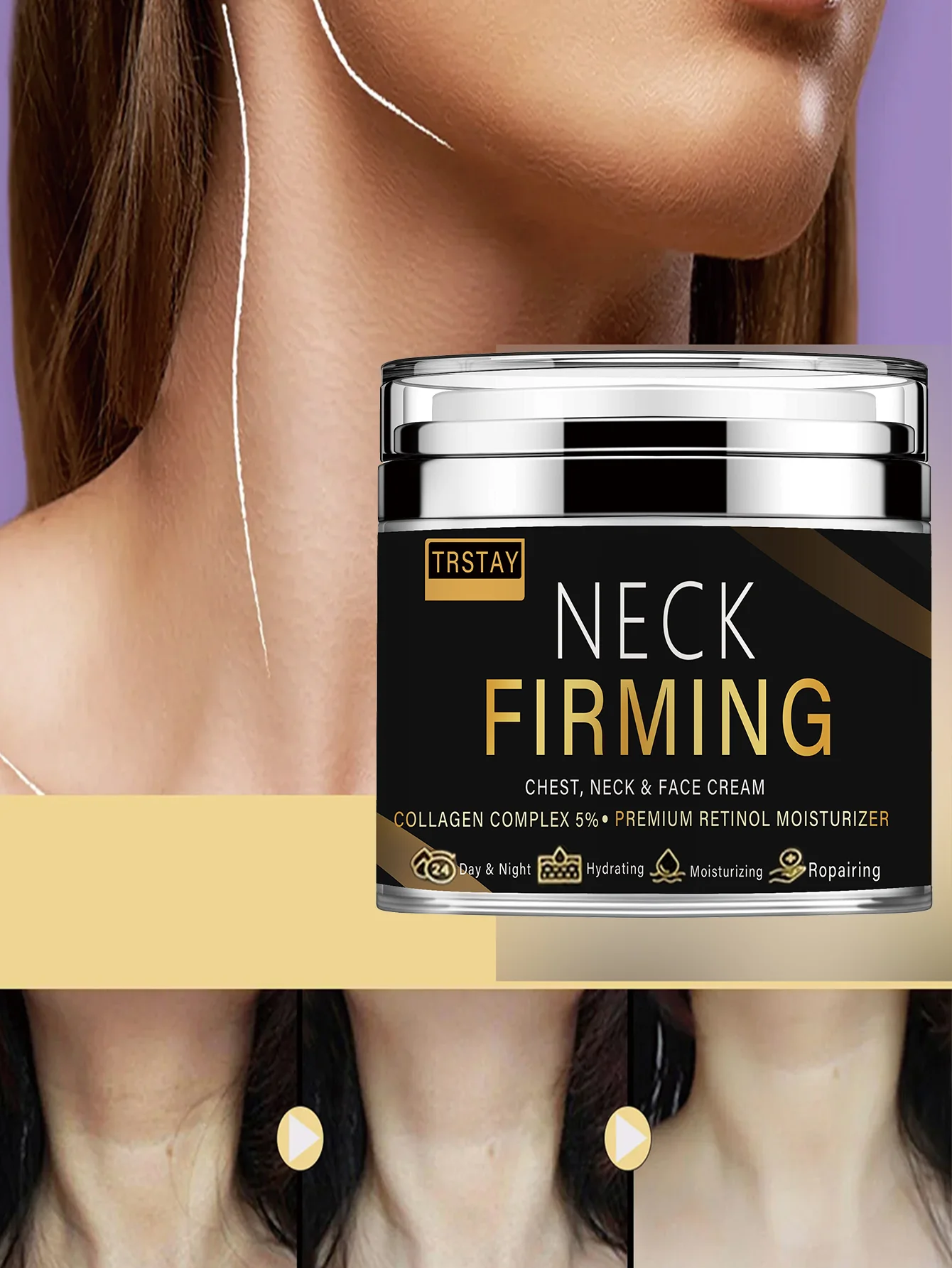 

Увлажняющий осветляющий и укрепляющий крем для шеи для превосходных результатов отбеливания и подтяжки с усовершенствованной формулой для молодежи