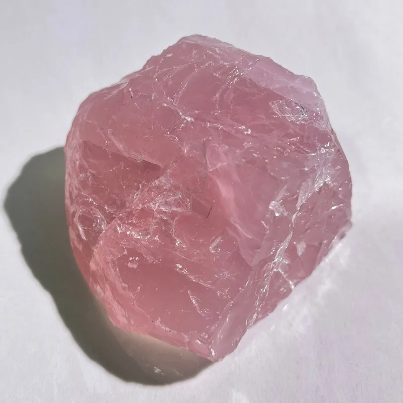 

Натуральный необработанный кристаллический камень розового кварца для энергетической исцеляющей терапии чакр, домашнего декора
