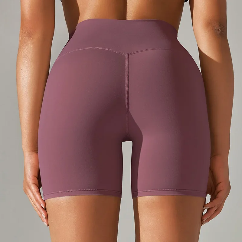 AliExpress Vaambii New Cycling Jogging Fitness Running High Waist Shorts Women Push Up Gym Seamless Shorts Sports Shorts For Women Sportswear