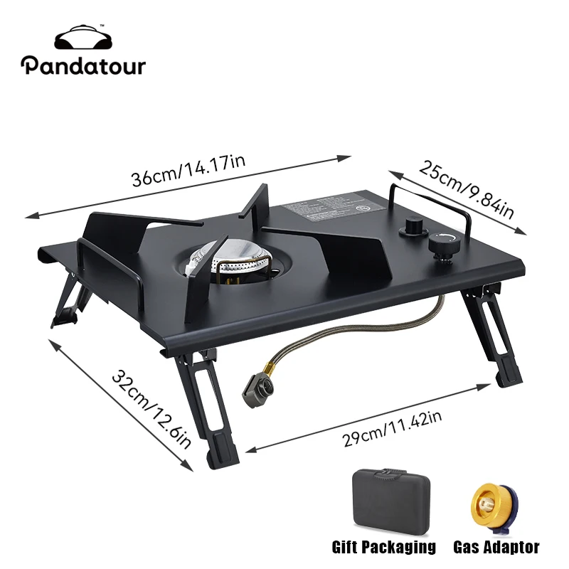 Pandatour IGT Abnehmbarer Ofenofen, hohe Feuerkraft, zusammenklappbarer Einheits-Edelstahlofen, One Lick Ignite Outdoor-Kocher – Detail 2