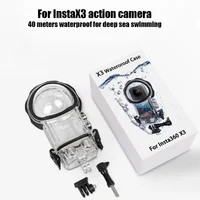 Estuche de buceo para Insta360 X3 Estuche impermeable invisible, 360 °   Accesorio para cámara de acción panorámica, estuche de buceo con profundidad impermeable de 40 m