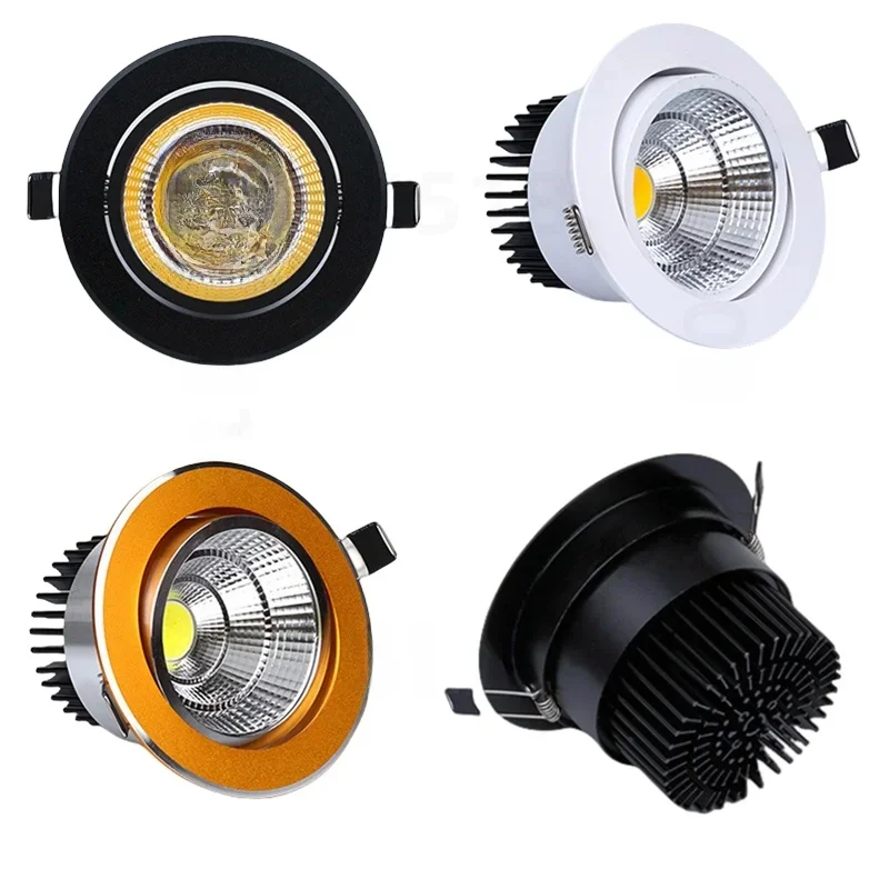 10 stks/partijDimbare AC90V-260V 5W7W9W12W15W18W LED Downlights COB Verzonken Plafondlampen Spot Verlichting Voor Thuis verlichting - afbeelding 2