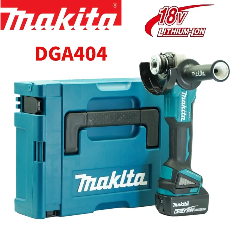 100% Makita 18V 125 DGA404 Bürstenloser Lithium-Akku-Winkelschleifer Wiederaufladbare Schneidemaschine Hochleistungs-Poliermaschine