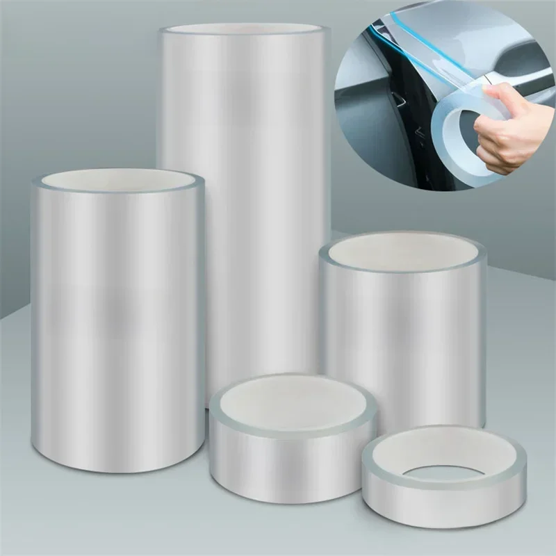 Nano bande autocollante de protection de porte de voiture, anti-rayures, Film de protection contre les éraflures de seuil de coffre de voiture, bord de porte Transparent