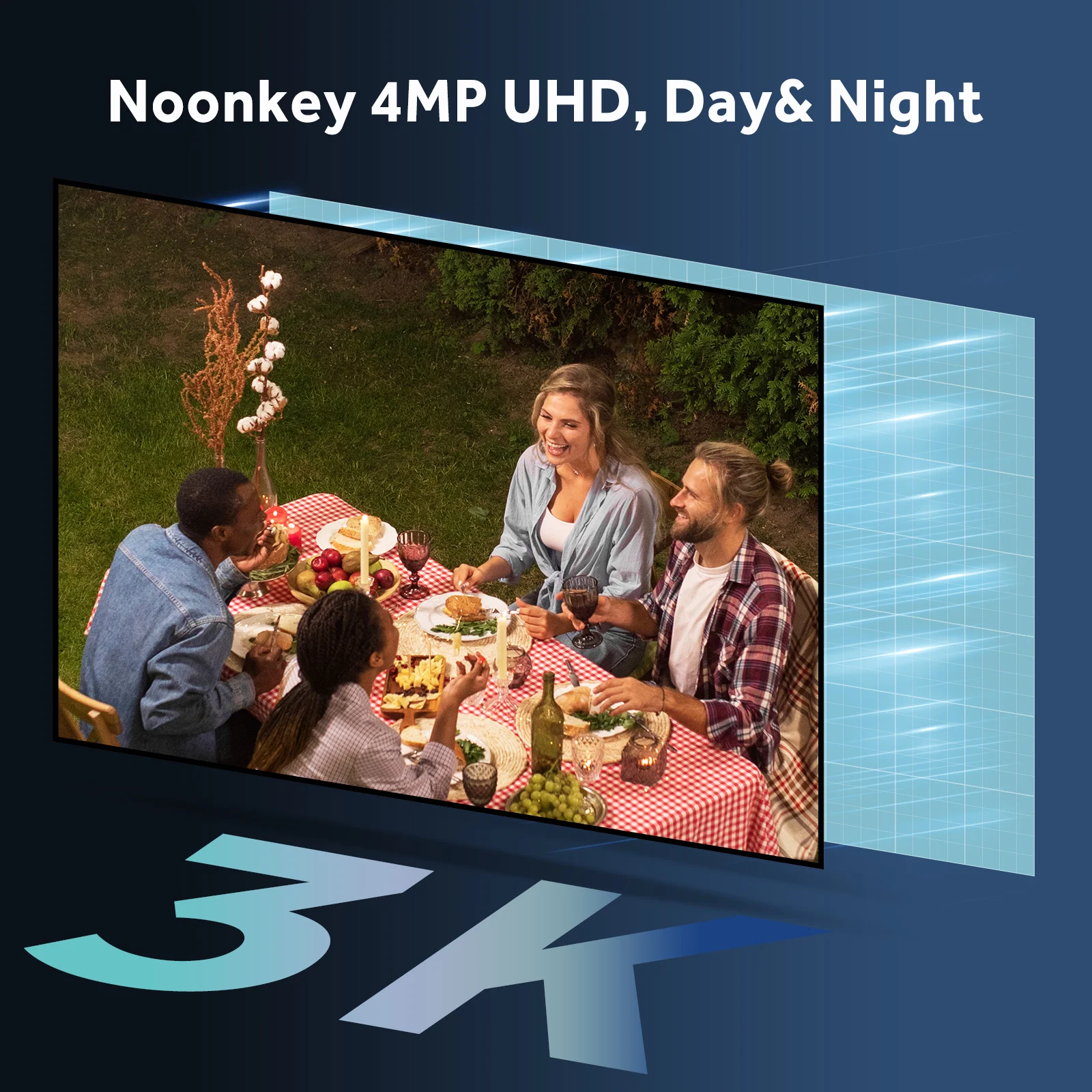 【8 pezzi】 Telecamera di sicurezza solare da 4 MP: visione notturna a colori, rilevamento Pir, conversazione bidirezionale, faretto, Wifi, Ip66, batteria + energia solare