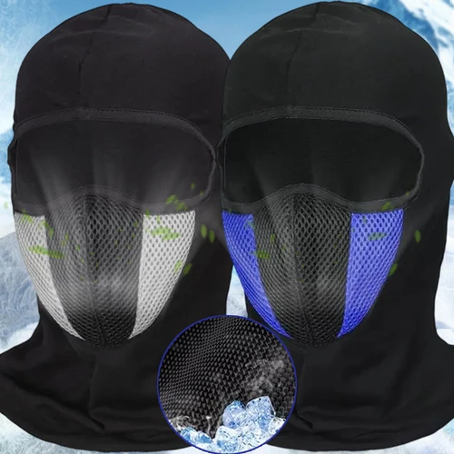 Pasamontañas transpirable para motocicleta, máscara facial completa para motocicleta, ciclismo, máscara para casco de Motocross, capucha para Moto, máscara facial para cuello
