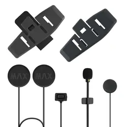 ASMAX S1 Back Clip Set for Motorcycle Bluetooth, Headset Universal Speaker Soft Wheat and Hard Wheat 40MM + Back Clip