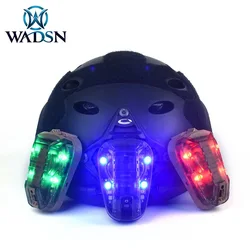 Wadsn capacete estrela de luz 6 gen 3 sinal verde vermelho ir strobe lâmpada à prova dwaterproof água softair sobrevivência capacete luz led na luz da arma