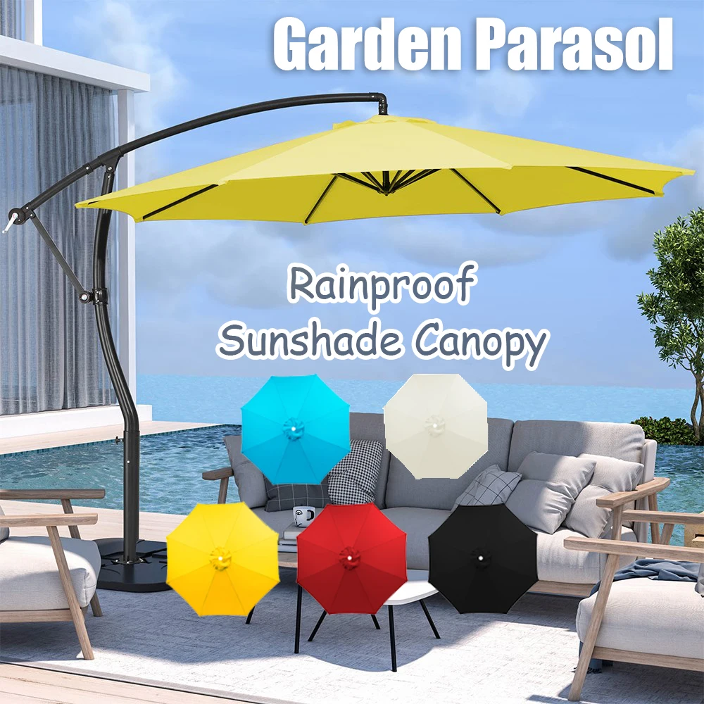 3M Garden Parasol Replacement Cloth Rainproof Sunshade Canopy Patio Waterproof Cloth for Outdoor Activities Picnic Camping