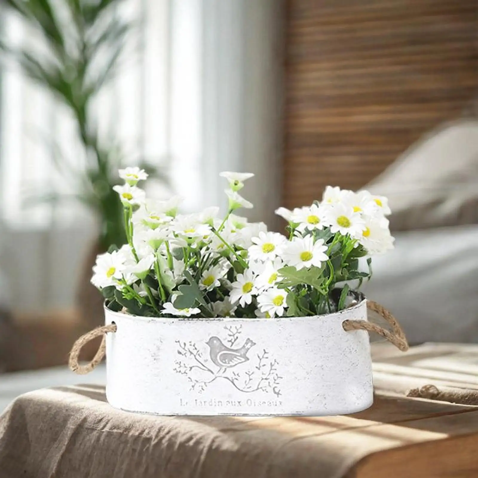 Iron Plants Flower Bucket French Bucket Retro Patio Gardens Nursery Pots Succulent Plants Container  Decorative Home Flower Pot