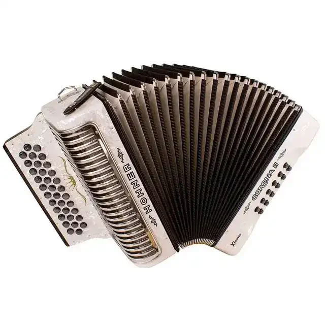 Best Quality New Hohner Button Accordion Corona II Xtreme FBbEb with Gig Bag and Straps Jet Black