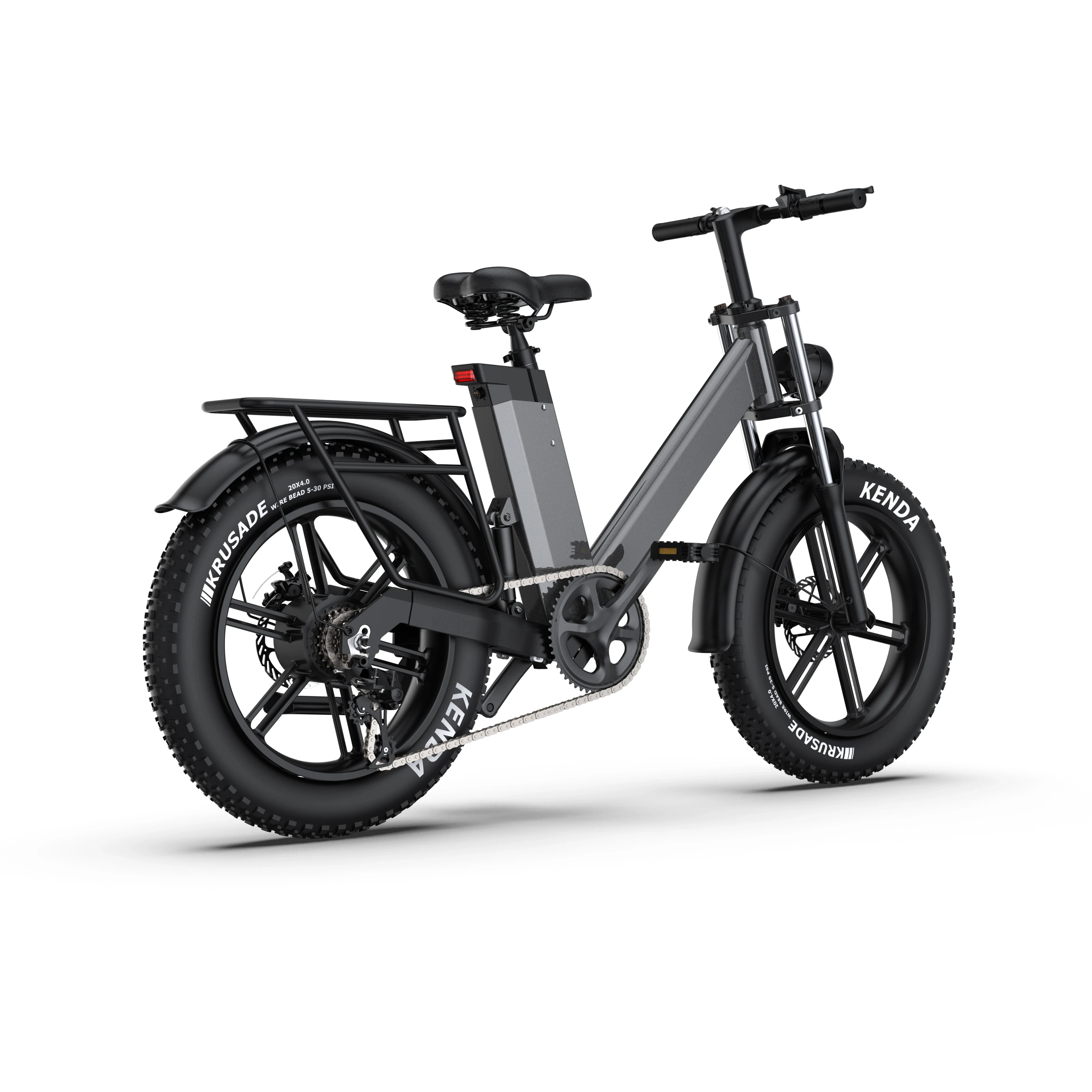 Bicicleta Eléctrica gruesa de 20 pulgadas, bici con neumático ancho, 48V, 10Ah, batería extraíble de 2025 W, 500