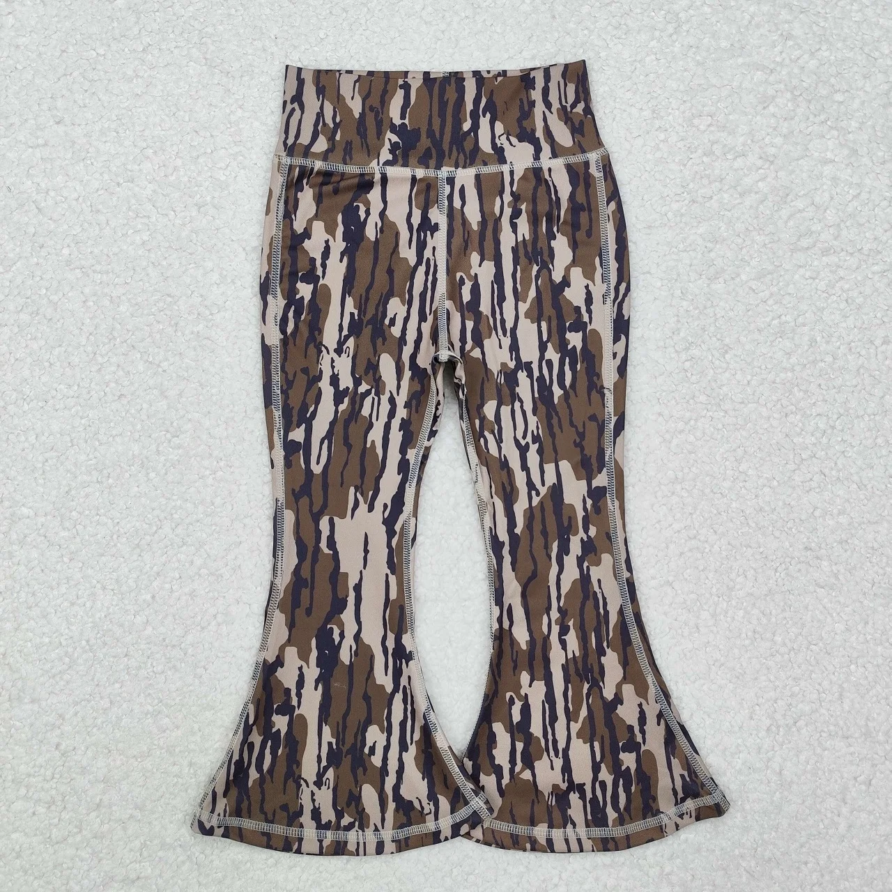 Wholesale Children Kids Infant Active Wear Bell Bottom Pants Toddler Spring Fall Clothing Baby Girl Camo Trousers