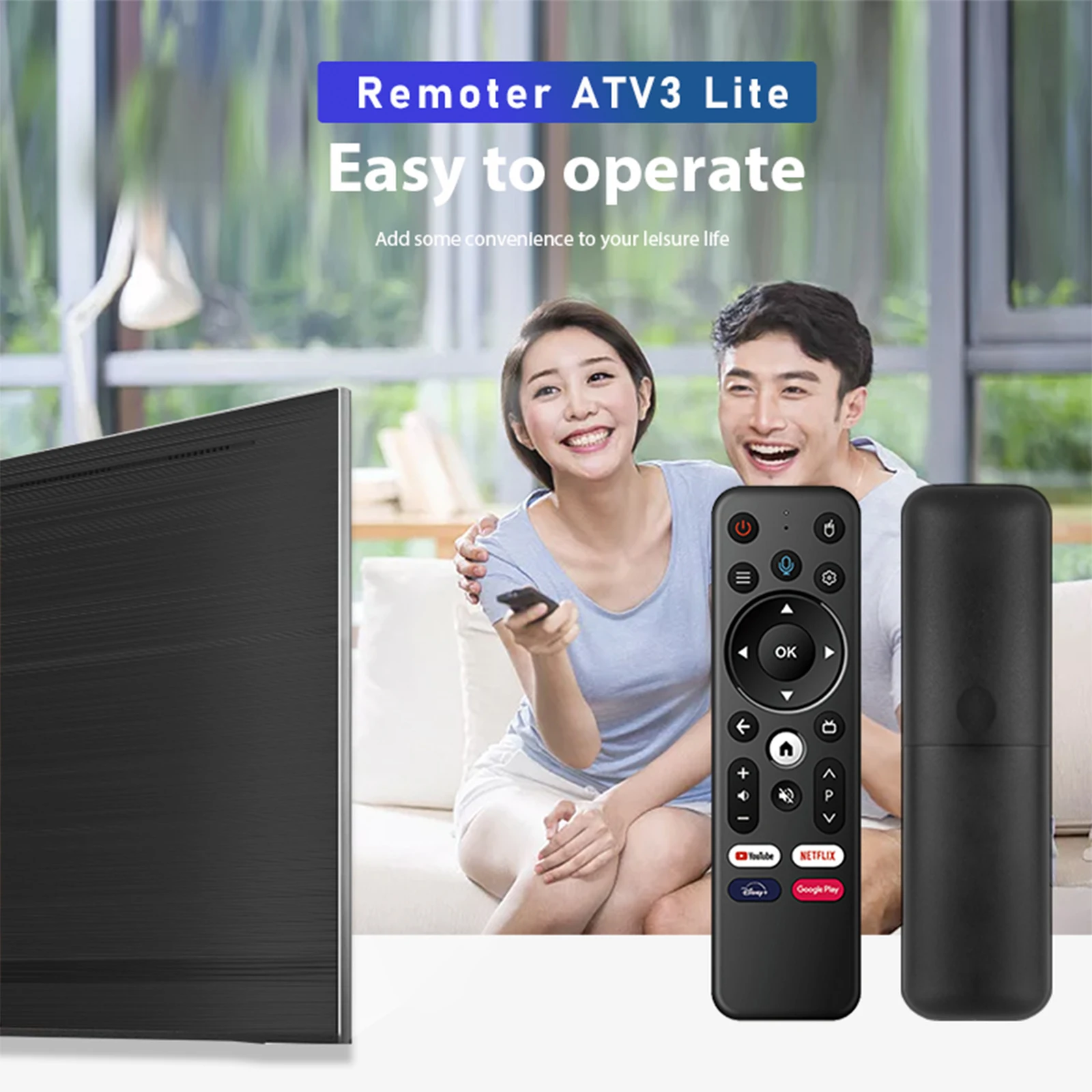 BOXPUT Remoter ATV3 Lite Wireless BT Voice Remote Controller Only Support Pairings with iATV Q3 Android TV Stick