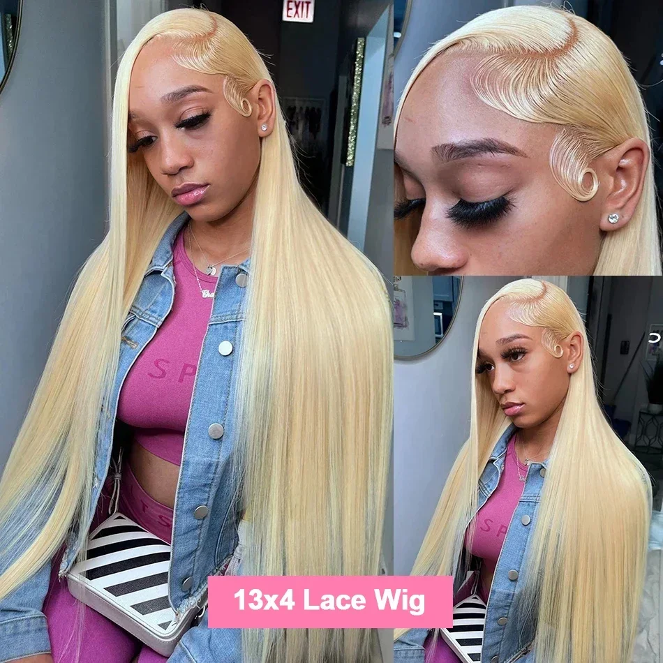 Blonde Wig Straight 613 Hd Lace Frontal Wig 13X6 13X4 Transparent Brazilian Straight Lace Front Wigs 30 Inch 100% Human Hair