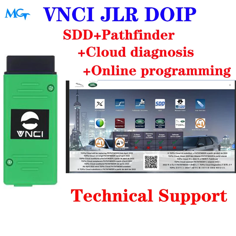 2024 VNCI Diagnostic Scanner for JLR DOIP Ja-guar Lan-d Rov-er Supports SDD Pathfinder，Coding and Programming