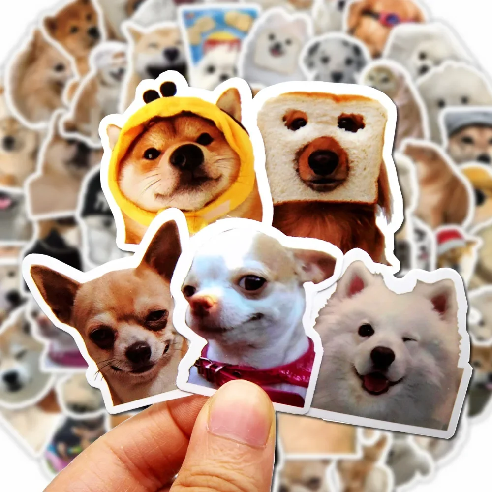 AliExpress LOLEDE 10/50/100pcs Funny Dog Stickers Cartoon Cute Decals Toy Stationery Guitar Phone Bicycle Laptop