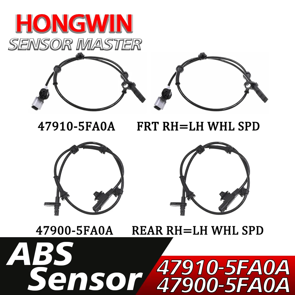 ABS Wheel Speed Sensor Front Rear Left Right 47910-5FA0A,47910-5RA0A,47900-5FA0A For Nissan Kicks Micra K14 Versa S SR SV 1.6L