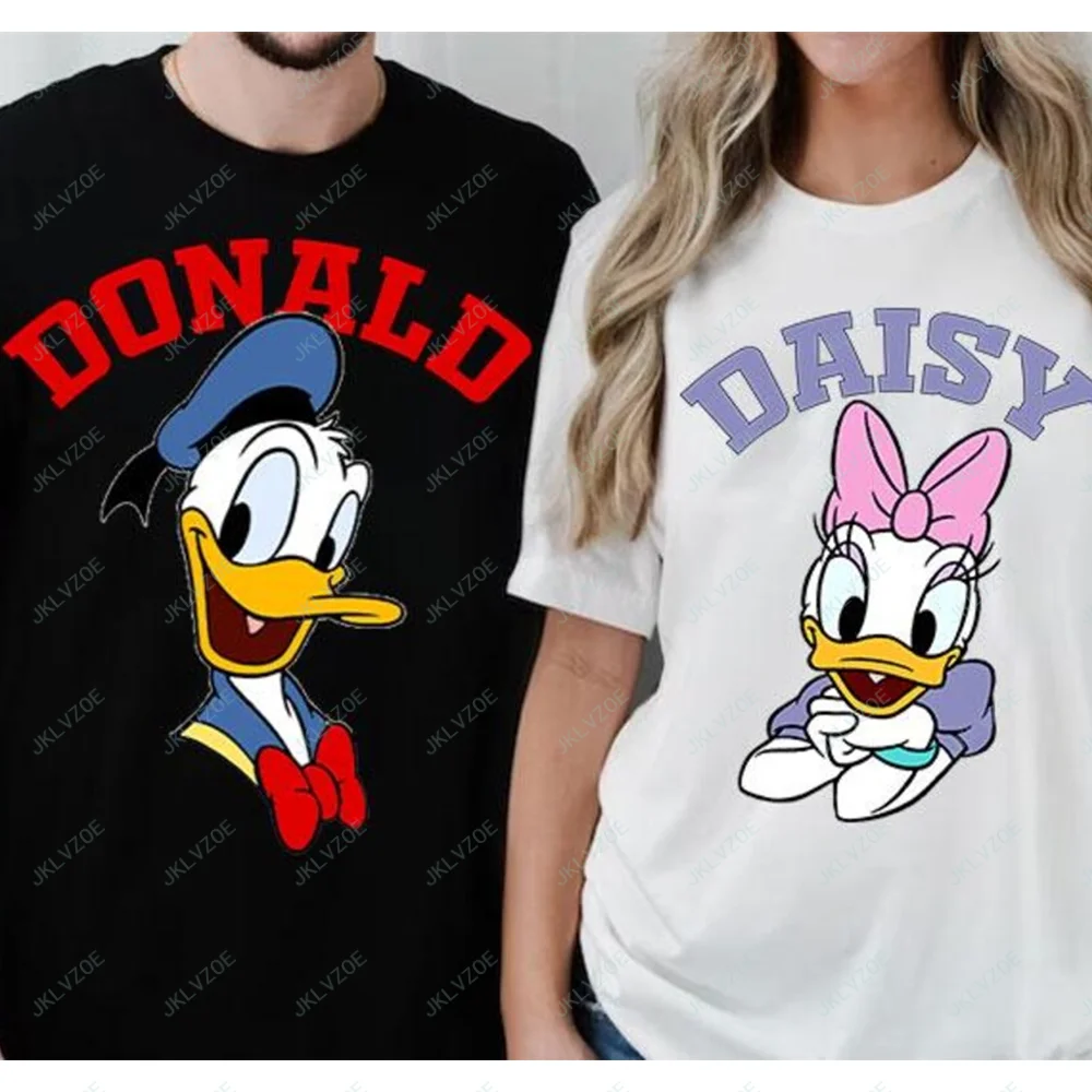 Donald And Daisy Cheers For Love Tshirt Valentine's Day Buy One Get One Adult T-shirt Daisy and Donald Couple Tops Disney Couple