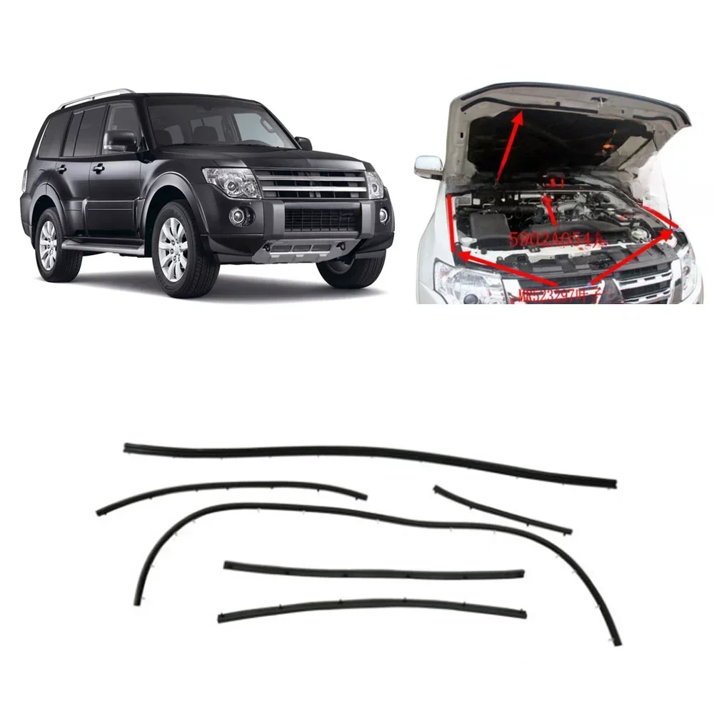Joint en caoutchouc pour capot Pajero V90 5902A016, bande de capot pour Montero V80 Weatherstrip 2007 – 2020, pas pour Diesel, 1 ou 4 ou 6 pièces