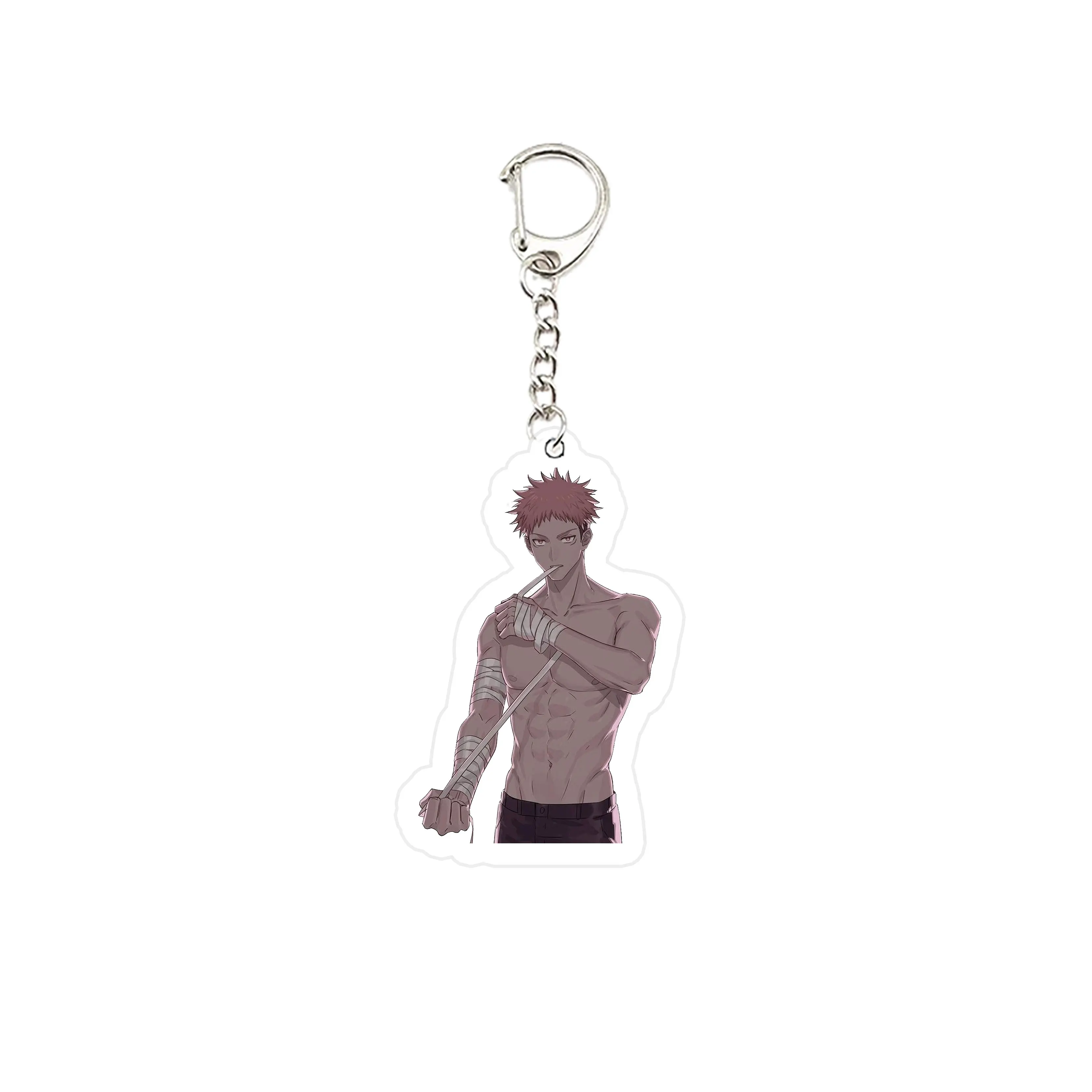 Acrylic Pendant Geto Gojo Keyring Chains Anime Jujutsu Kaisen KeyChain jjk KeyRing for Accessories Bag Jewelry Gifts