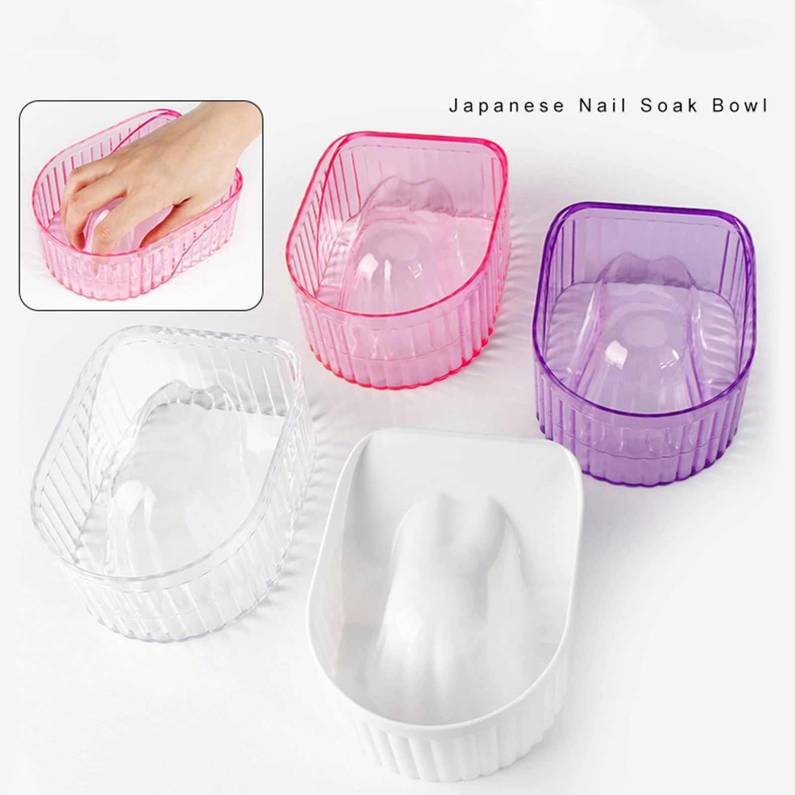 Tigela de imersão de unhas acrílico embeber fora gel polonês mergulho removedor de pó tigela de manicure para casa tigela para arte do prego mãos gel embeber fora