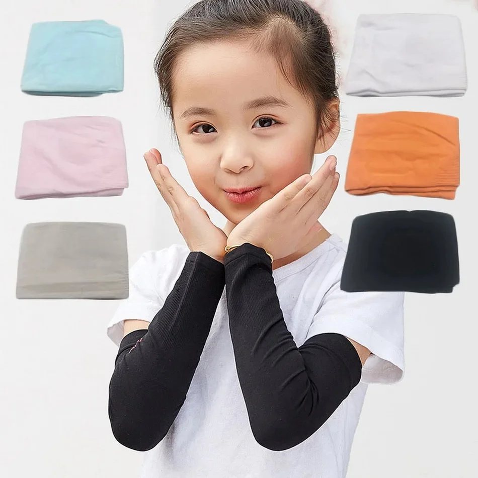 AliExpress ZUXMINL 1 Pair Kids Sports cooling Arm Sleeves Cover Sun UV Protection For 5-12 Years Girls Boys Elastic Ice cuff Cycling Arm Warmer